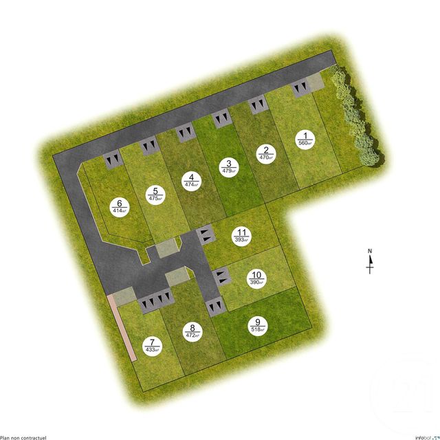 terrain à vendre - 392.0 m2 - AGON COUTAINVILLE - 50 - BASSE-NORMANDIE - Century 21 Royer Immo