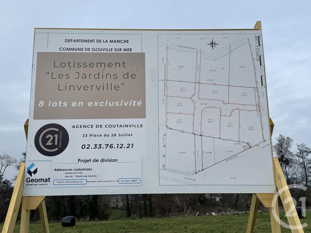 terrain à vendre - 386.0 m2 - GOUVILLE SUR MER - 50 - BASSE-NORMANDIE - Century 21 Royer Immo