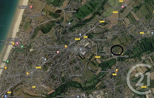Afficher la photo en grand terrain à vendre - 328.0 m2 - DONVILLE LES BAINS - 50 - BASSE-NORMANDIE - Century 21 Royer Immo