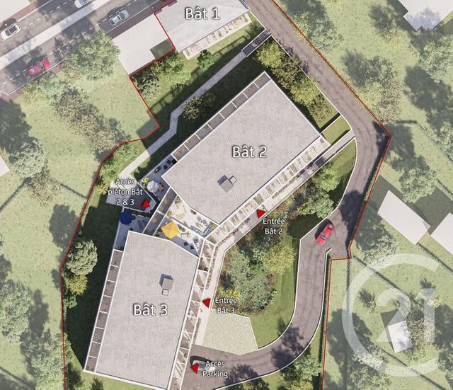 Appartement F2 à vendre - 2 pièces - 44.92 m2 - DONVILLE LES BAINS - 50 - BASSE-NORMANDIE - Century 21 Royer Immo