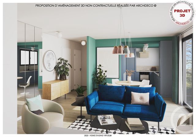 Appartement F3 à vendre - 3 pièces - 61.9 m2 - DONVILLE LES BAINS - 50 - BASSE-NORMANDIE - Century 21 Royer Immo