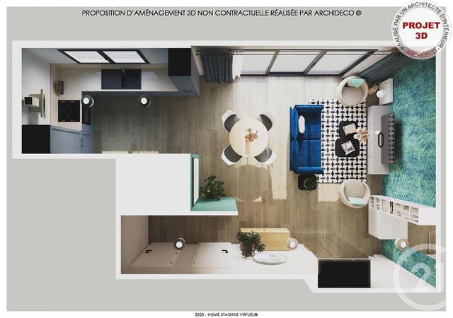 Afficher la photo en grand Appartement F3 à vendre - 3 pièces - 61.9 m2 - DONVILLE LES BAINS - 50 - BASSE-NORMANDIE - Century 21 Royer Immo