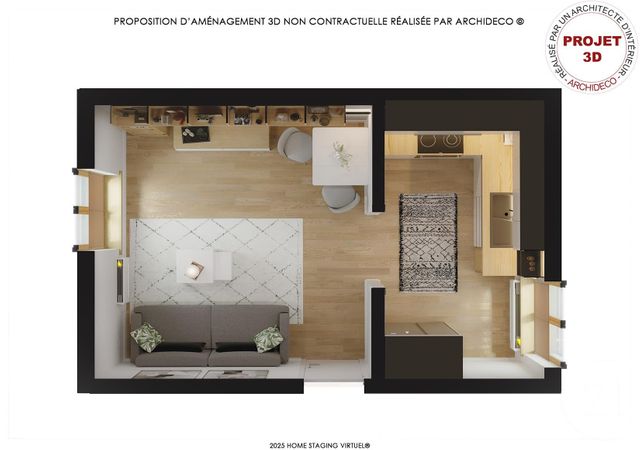 Appartement F2 à vendre - 2 pièces - 34.31 m2 - DONVILLE LES BAINS - 50 - BASSE-NORMANDIE - Century 21 Royer Immo